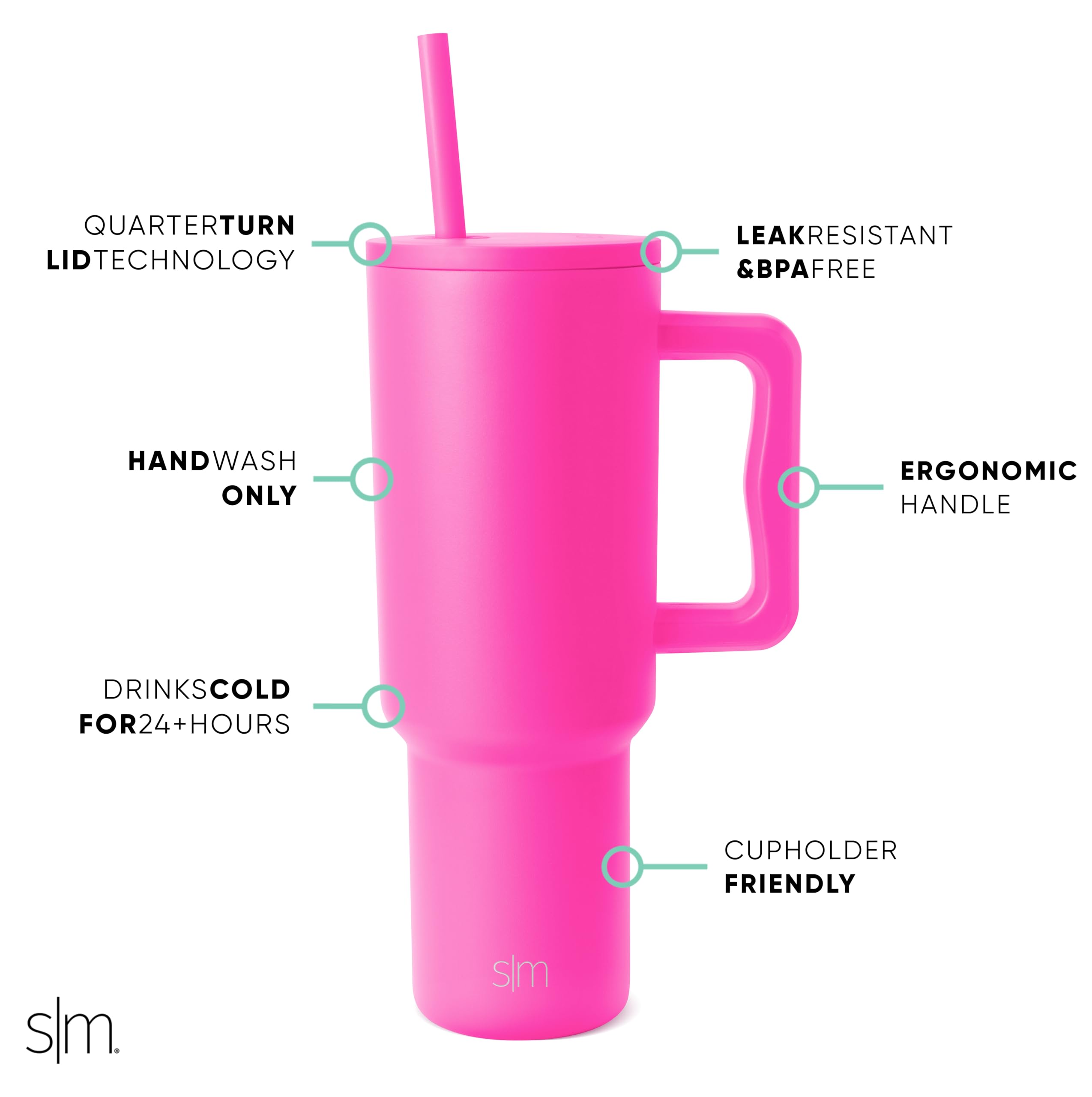 Amazon.com: Simple Modern 40 oz Trek Tumbler with Handle and Straw